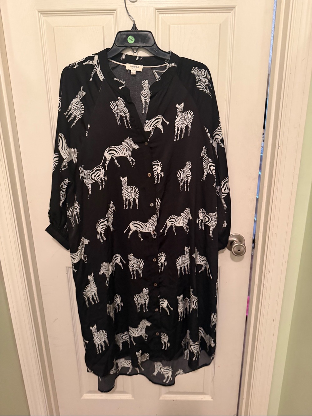 Umgee Black & White Zebra Print Tunic
